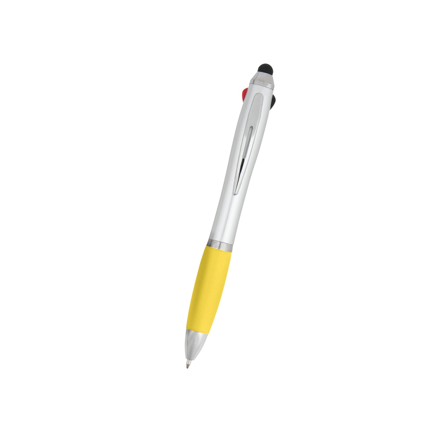 SILVER WITH YELLOW 3-In-One Pen With Stylus grouped