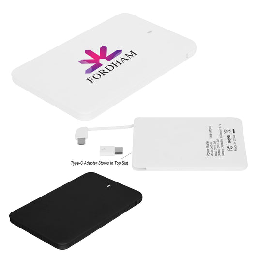 Slim 2500 MAH 3-In-1 Power Bank grouped