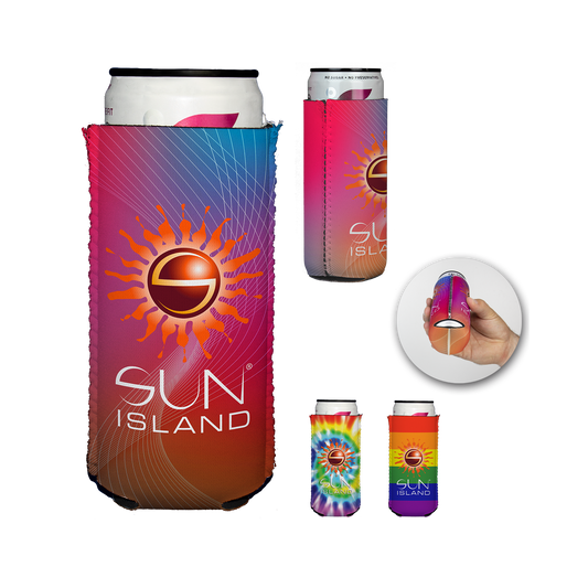 Rainbow Slim Full Color Neoprene Can Holder