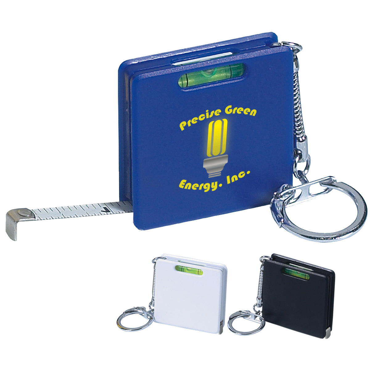 Square Level Tape Measure Key Tag grouped