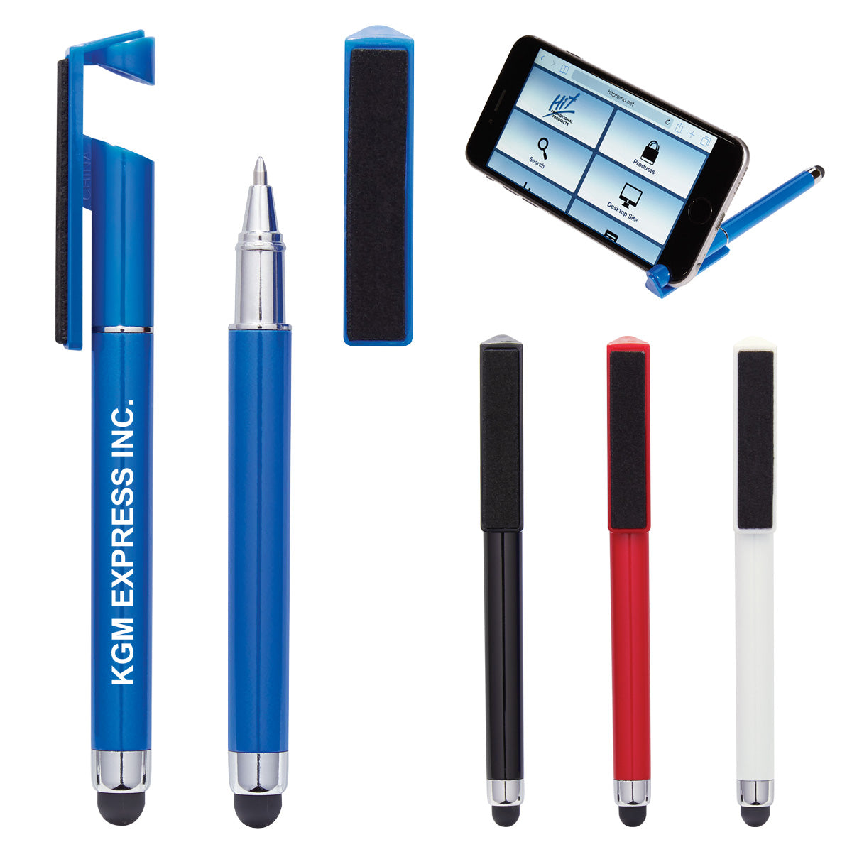 Stylus Pen With Phone Stand And Screen Cleaner grouped