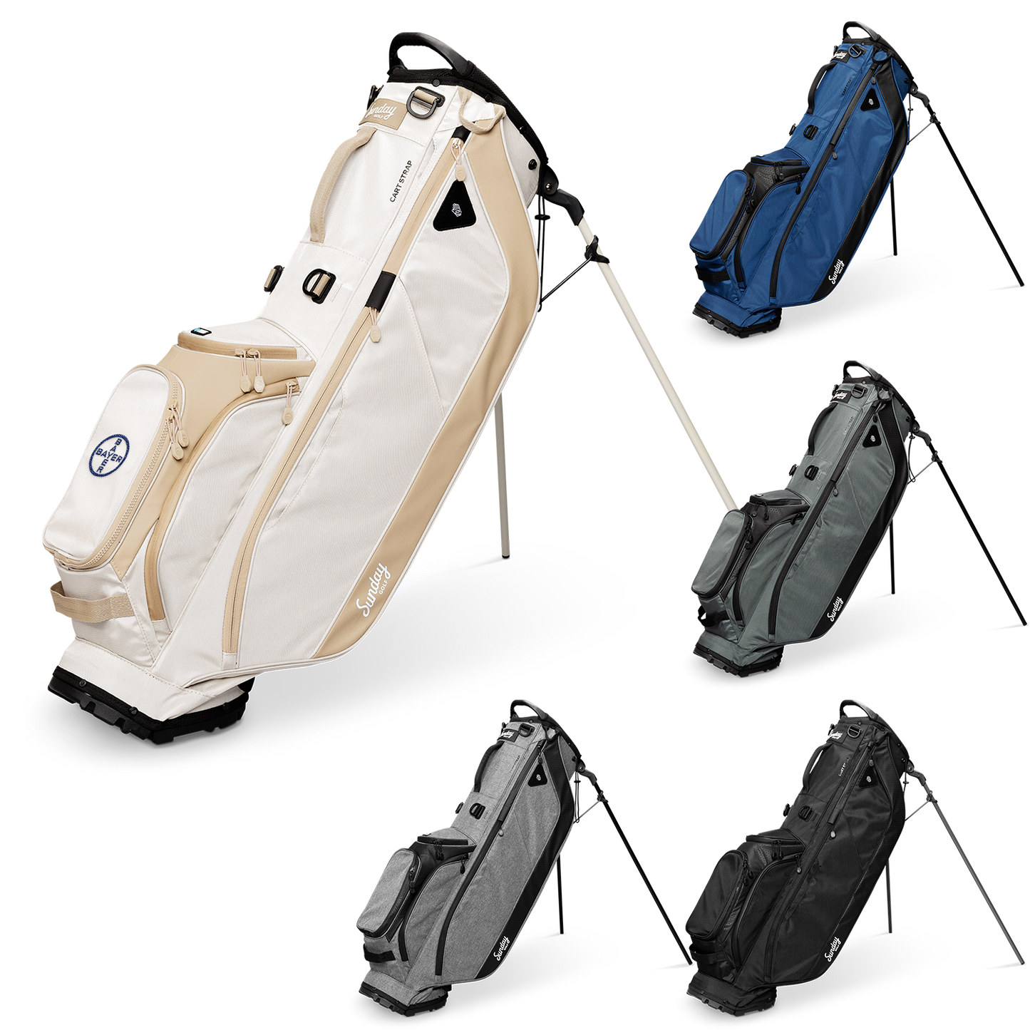 Heather Grey Sunday Golf Carry Stand Golf Bag