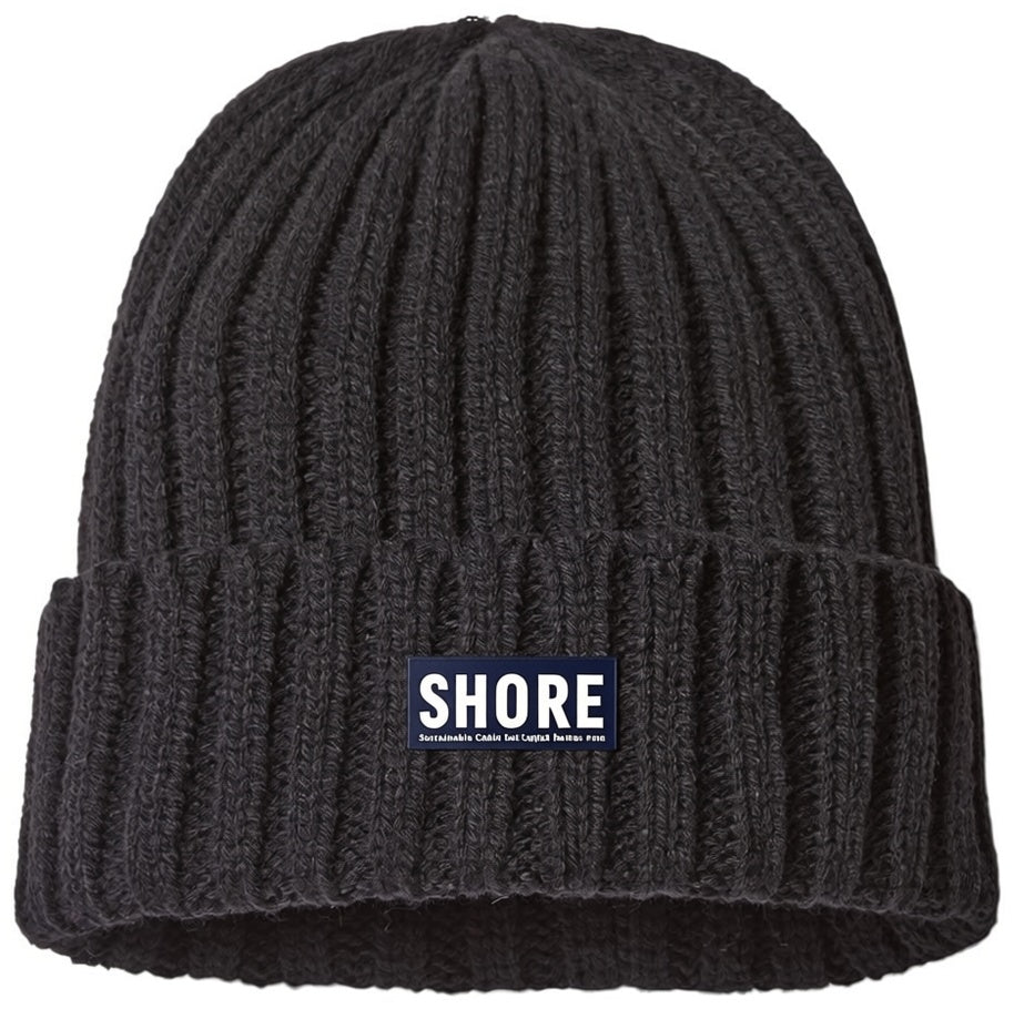 Sustainable Cable Knit Cuffed Beanie - SHORE