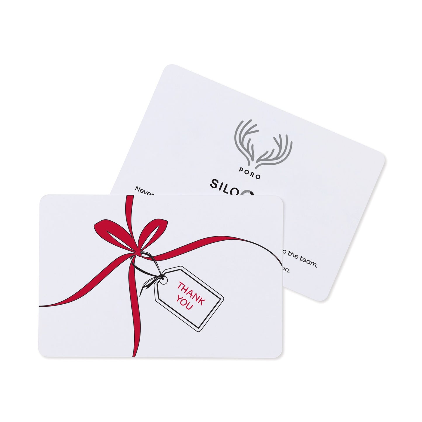 White Tied with Thanks & Cheer Greeting Card