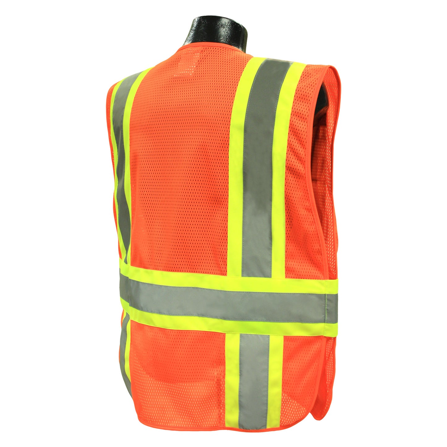 SV23-2 Type R Class 2 Expandable Two Tone Mesh Safety Vest - Green - Size 3X-5X