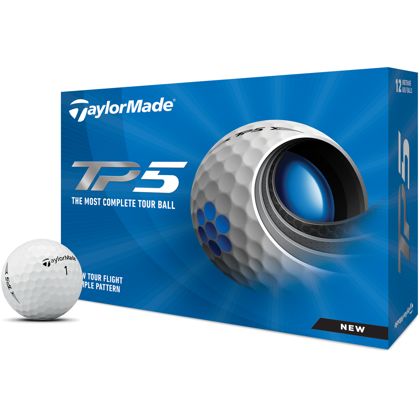 White Taylormade Tour Preferred 5 Golf Ball