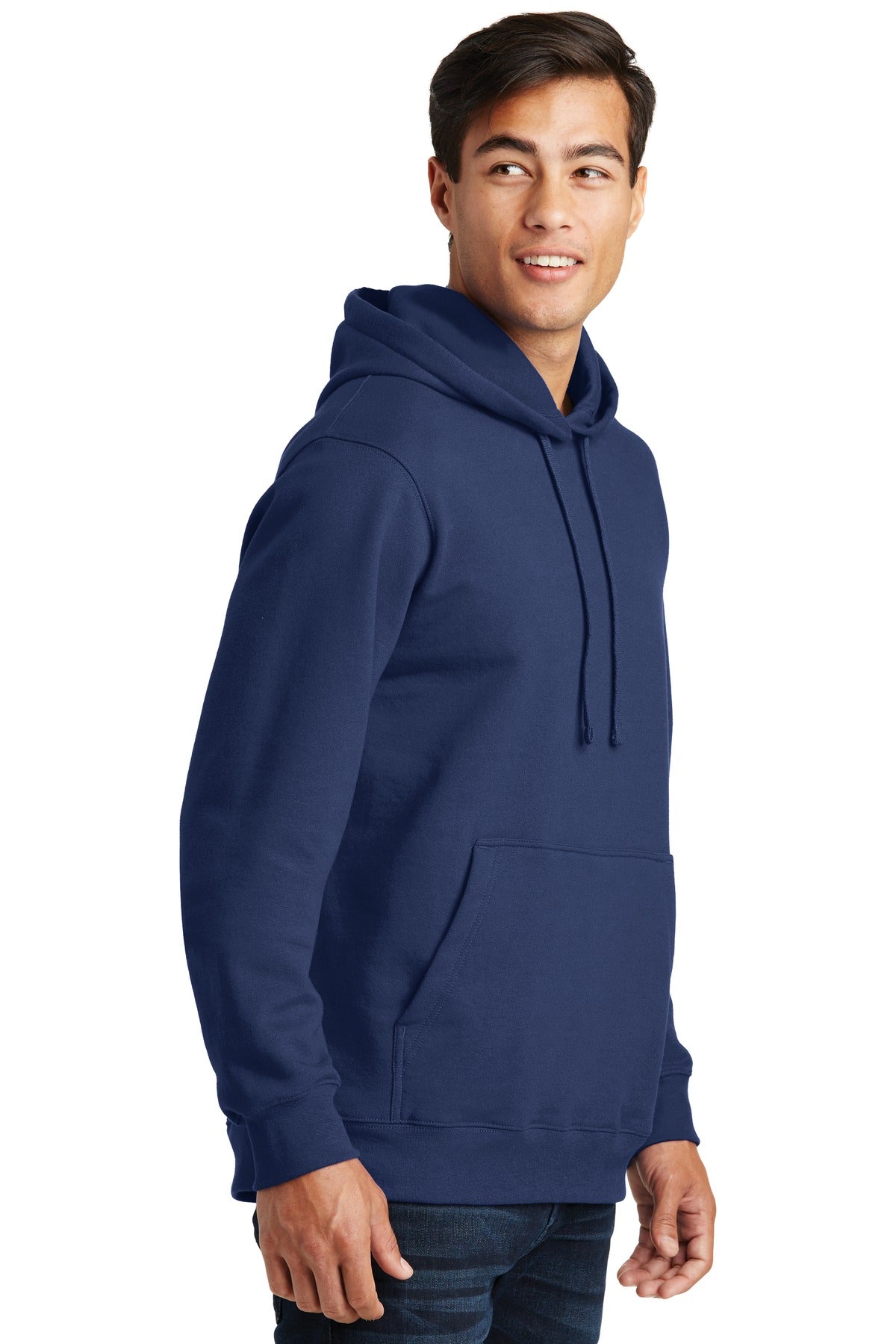 Team Navy Port & Company Fan Favorite Fleece Pullover Hooded Sweatshirt. PC850H