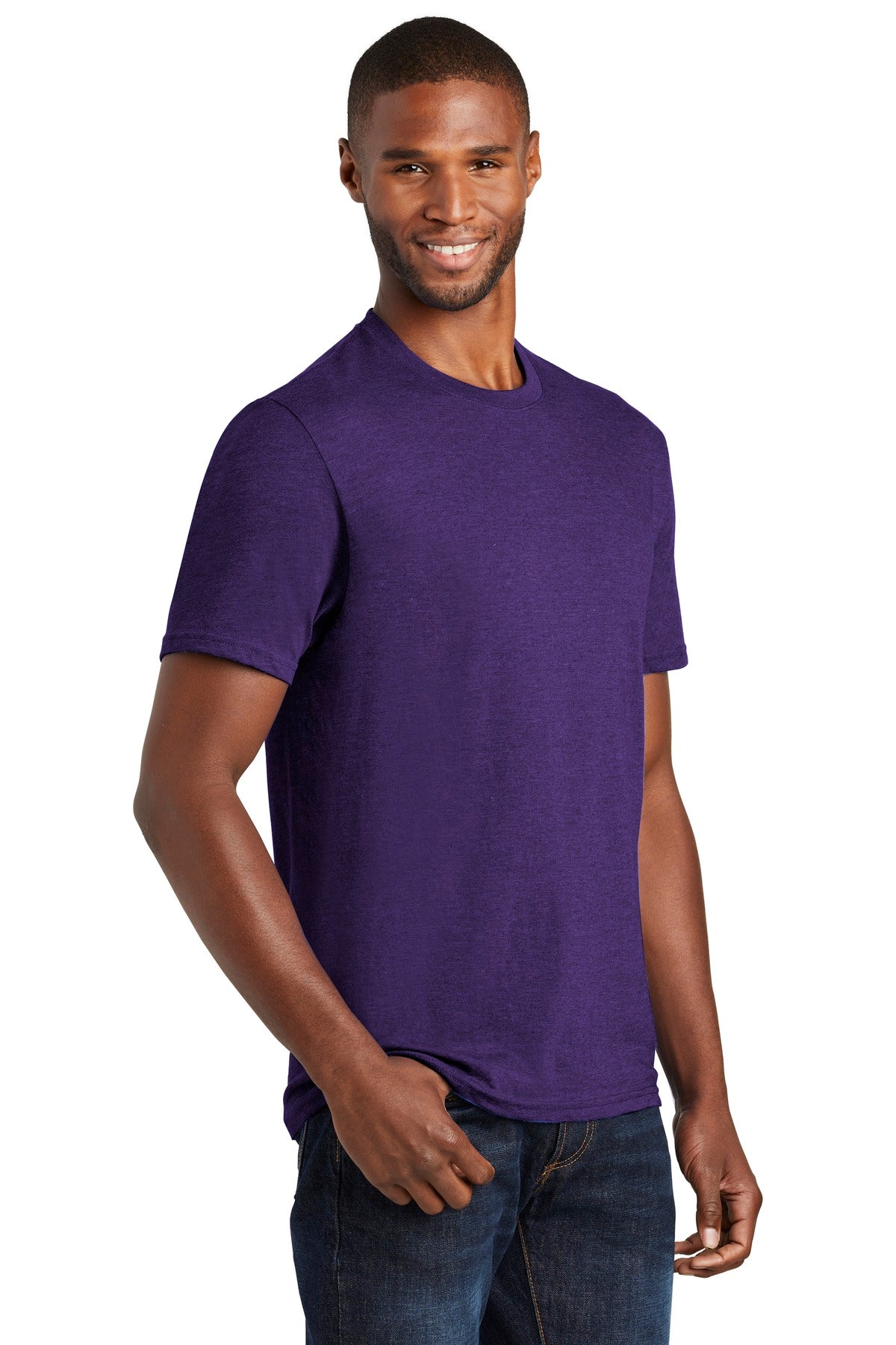 Team Purple He Port & Company Fan Favorite Blend Tee. PC455