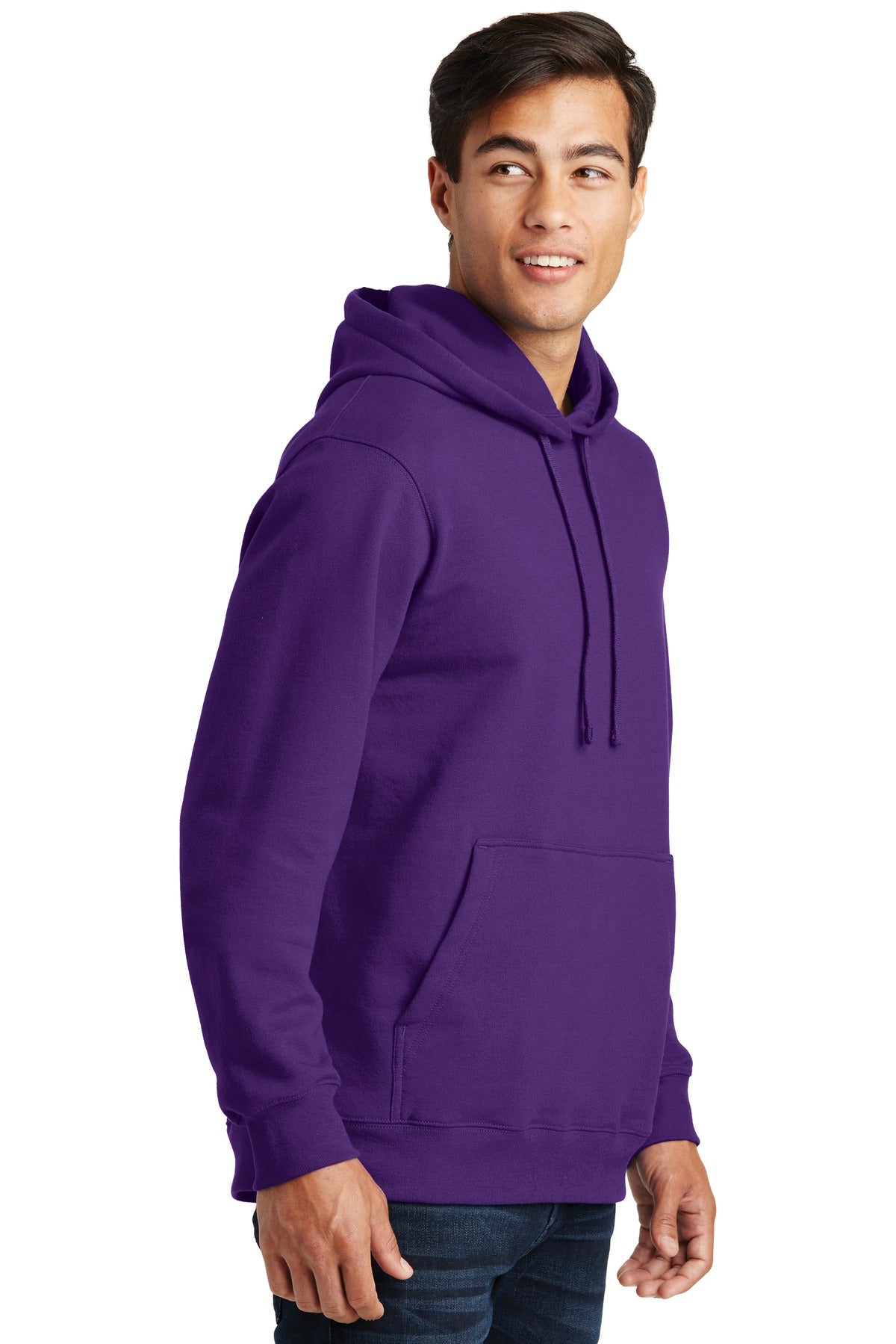 Team Purple Port & Company Fan Favorite Fleece Pullover Hooded Sweatshirt. PC850H