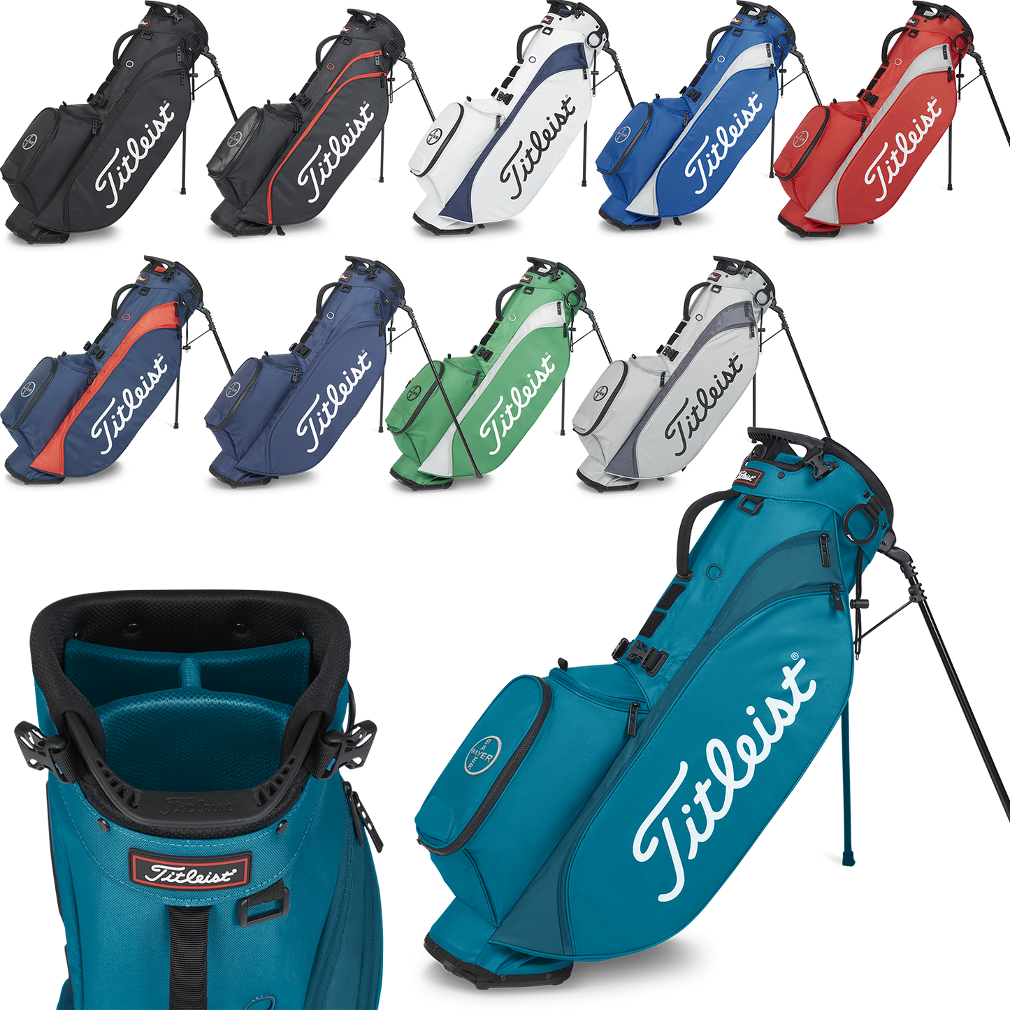 Black Titleist P4 Stand Bag