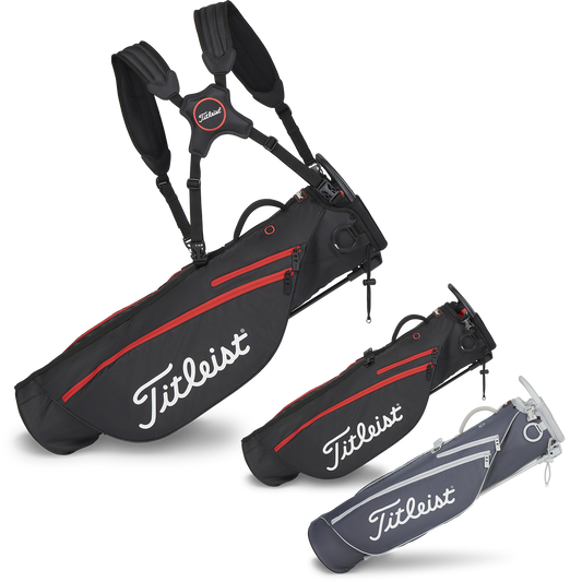 Black Black Red Titleist Premium Carry Golf Bag