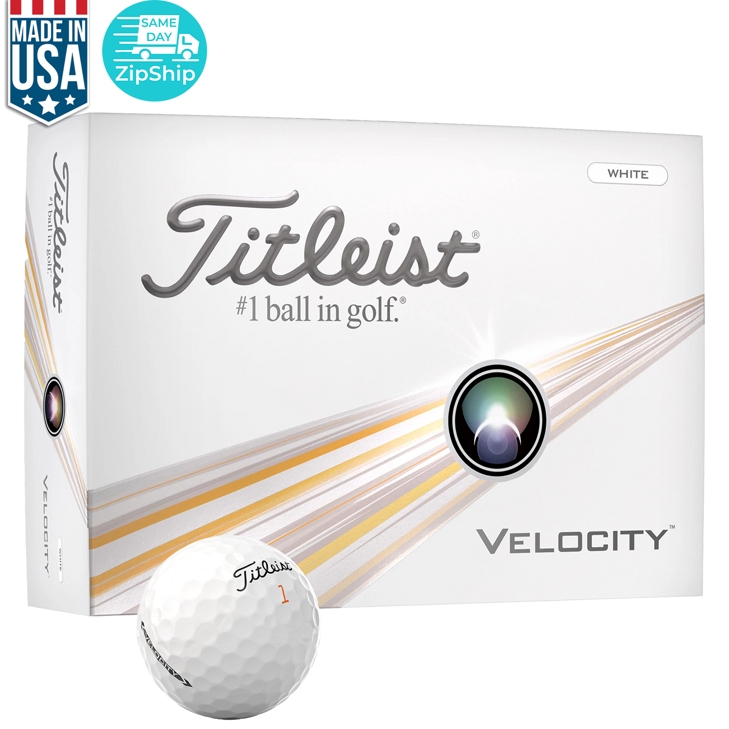 White Titleist Velocity