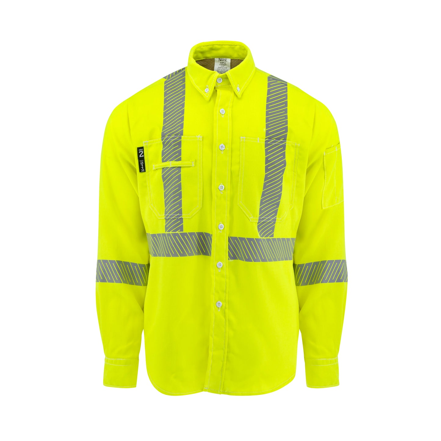 VTS5VSH3 Tecasafe® One 5.7 oz Class 3 Vented FR Shirt - Fluorescent Yellow - Size 2X
