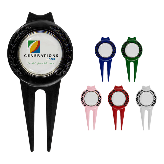 Black Tour Divot Tool With Magnetic Marker