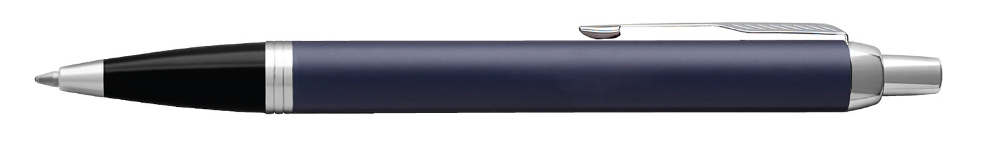 Blue Matte - Silver Trim Parker IM Ballpoint - Matte Blue