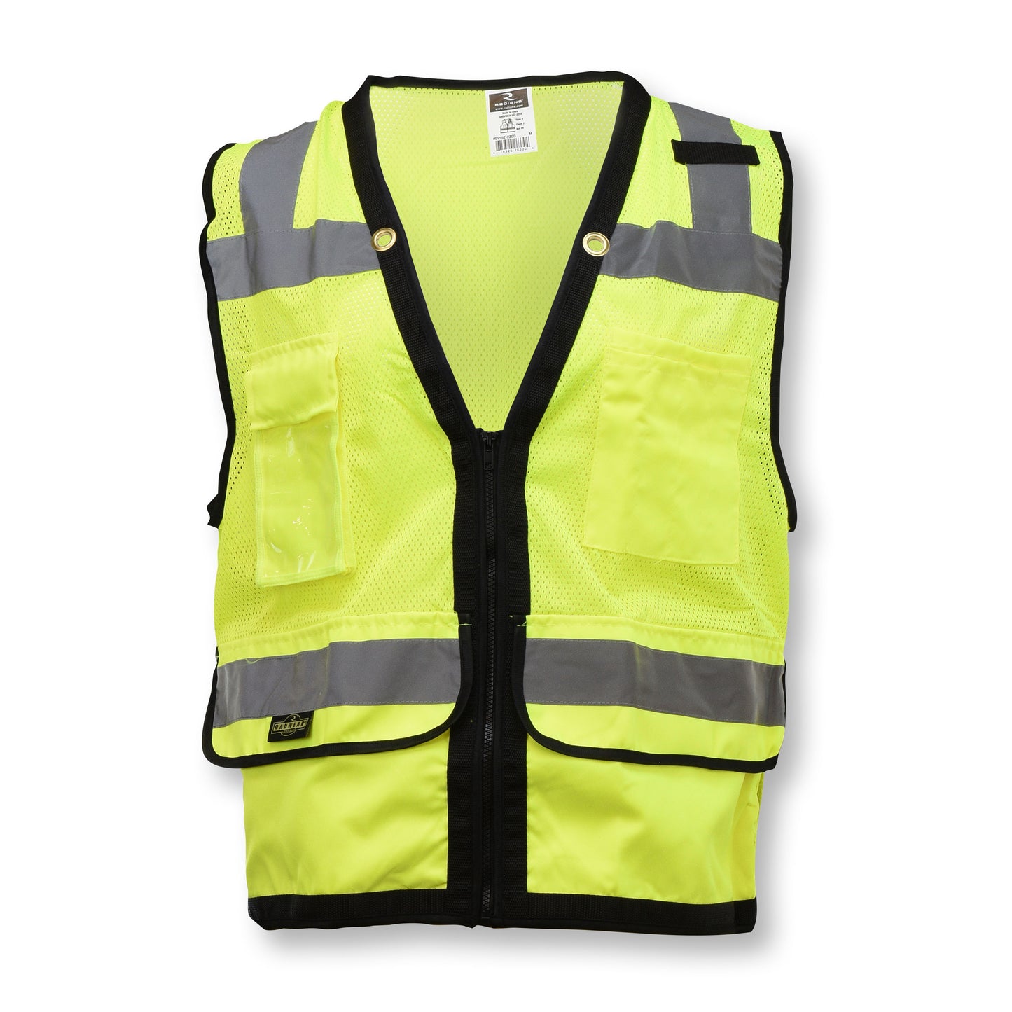 SV59Z Type R Class 2 Heavy Duty Mesh/Solid Surveyor Safety Vest - Green - Size 2X