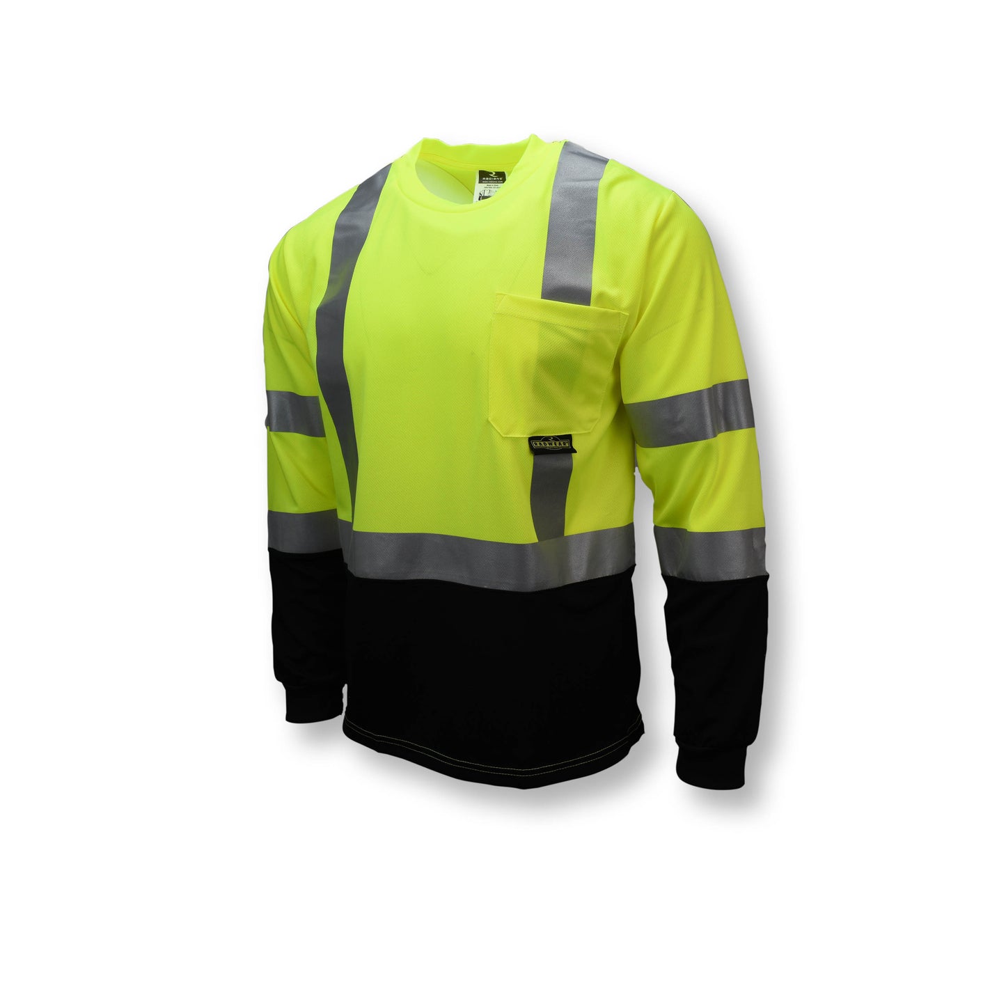ST21B Type R Class 3 Long Sleeve Black Bottom T-Shirt - Green/Black - Size XL