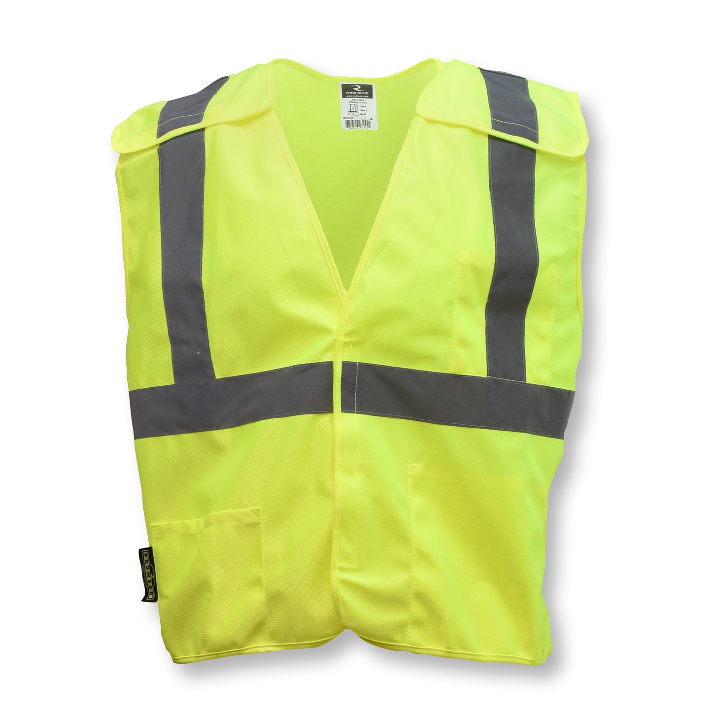 SV4 Economy Type R Class 2 Breakaway Solid Safety Vest - Green - Size 2X