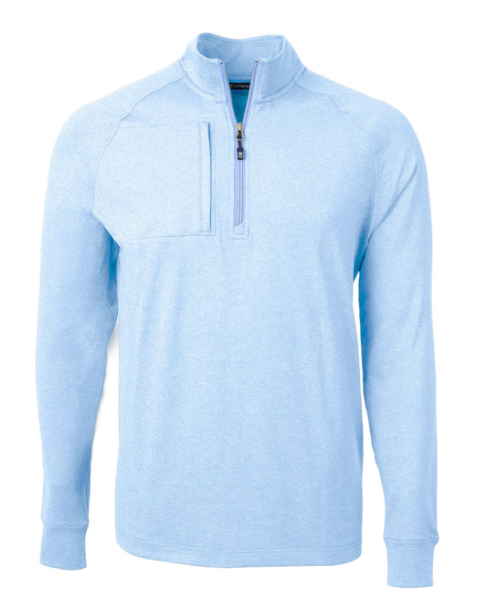 Cutter & Buck Adapt Eco Knit Heather Mens Quarter Zip Pullover