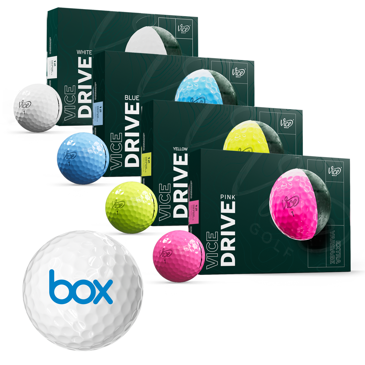 Icy Blue Vice Drive Golf Ball