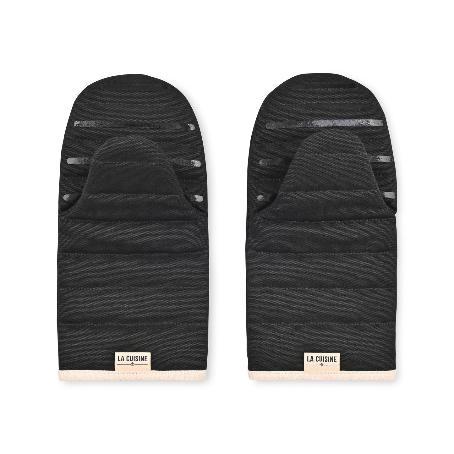 Black La Cuisine Oven Mitt Set of Two