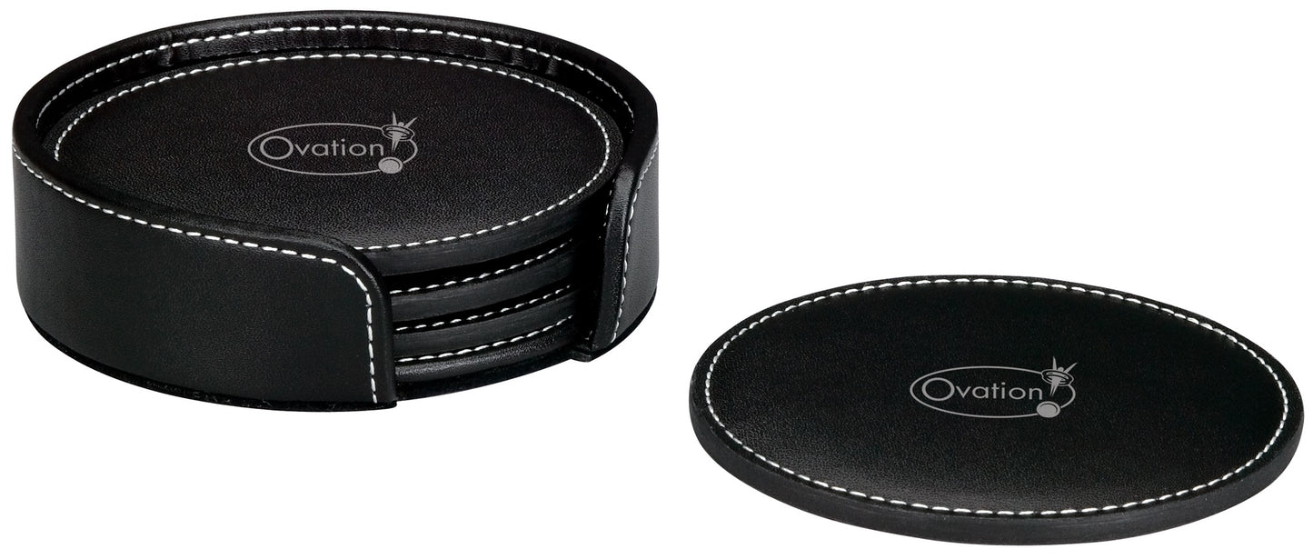 Domanda Leather 4 Coaster Set
