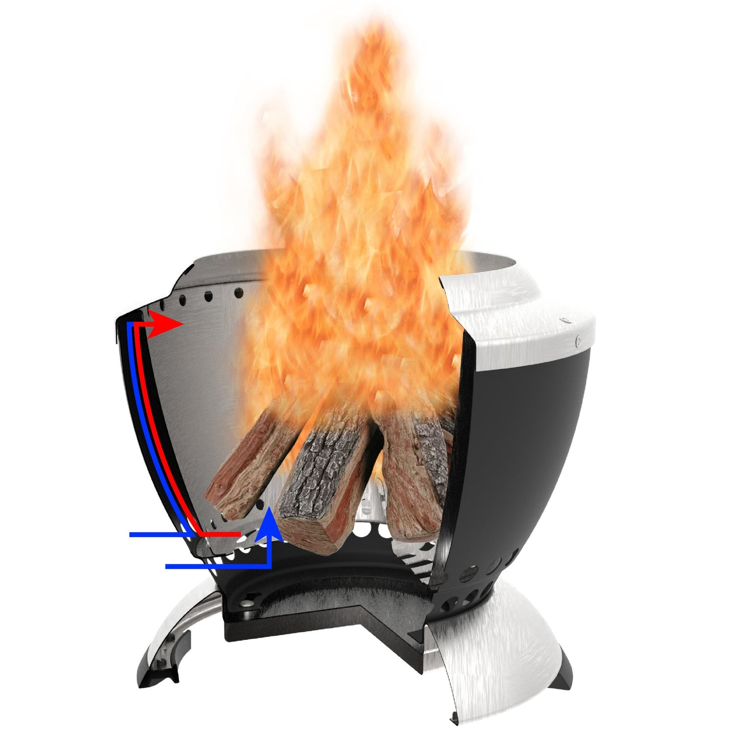 Stainless Steel Cuisinart Outdoors® Cleanburn Smokeless Tabletop Fire Pit