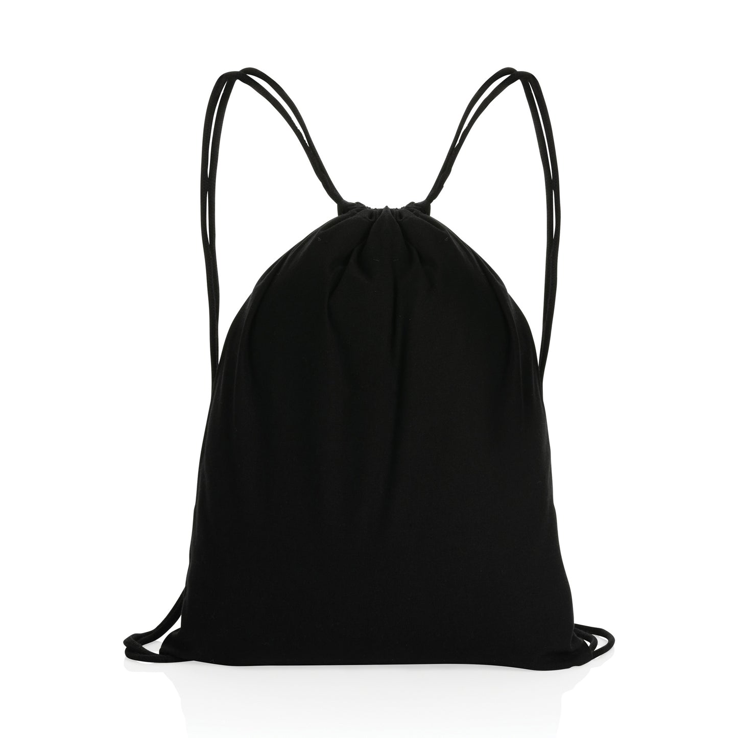 Black Impact AWARE™ Recycled Cotton Drawstring Backpack 145g