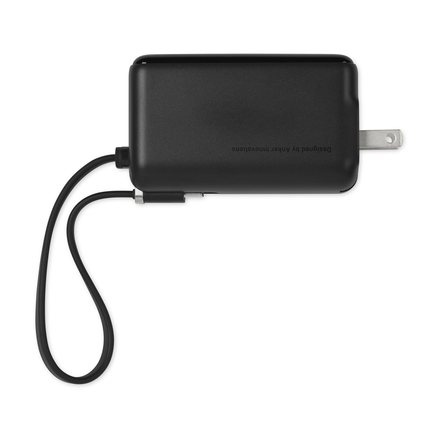 Black Anker 3-in-1 Power Bank (30W, Fusion, Built-In USB-C Cable)