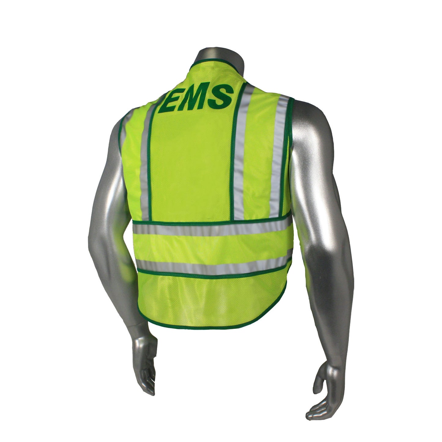 LHV-207-SPT Class 2 Breakaway Vest - Police - Orange Trim - Green - Size 2X-4X