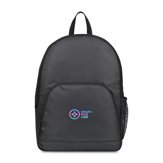 Black Repeat Lite Recycled Poly Backpack