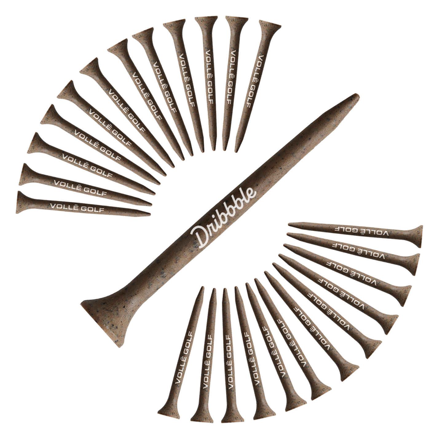 Mocha Volle Golf Coffee Tees 25 Ct
