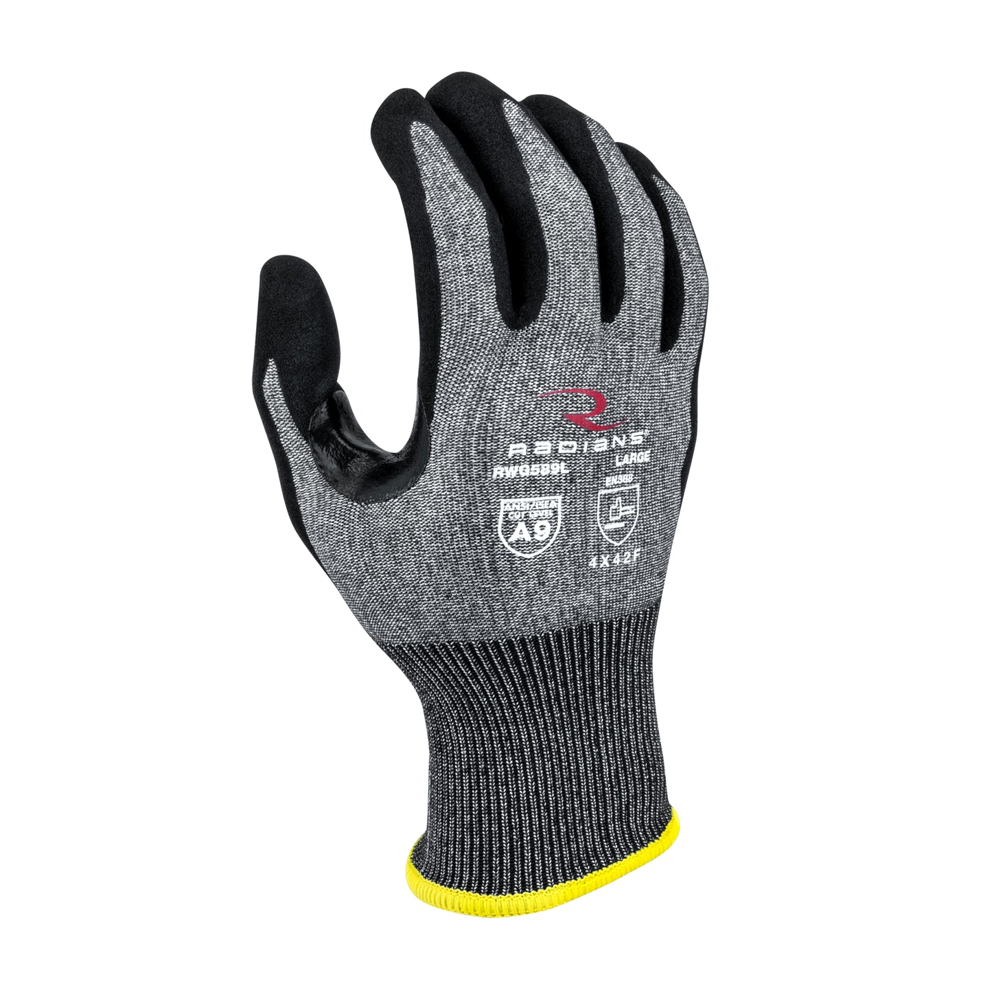 RWG589 Cut Protection Level A9 Sandy Foam Nitrile Coated Glove - Size L
