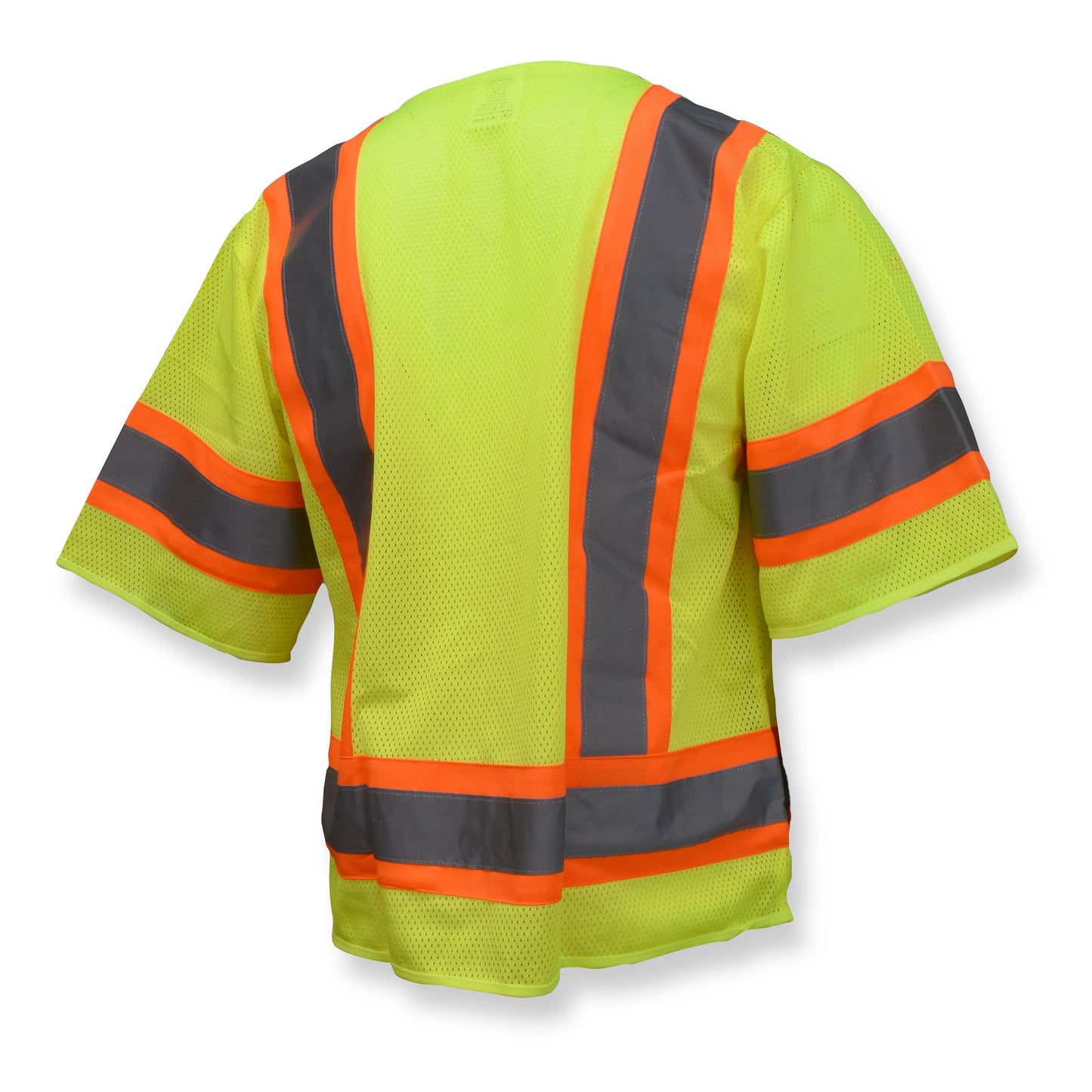 SV22-3 Economy Type R Class 3 Mesh Safety Vest with Two-Tone Trim - Green - Size 2X