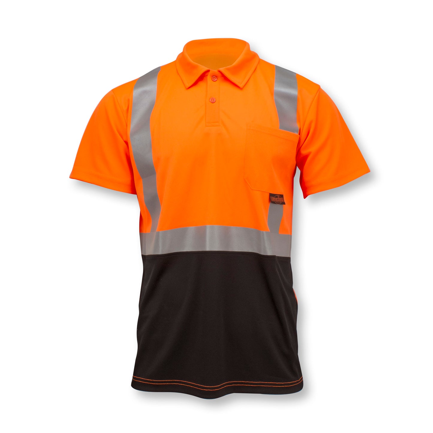 ST12B Class 2 High Visibility Color Blocked Safety Short Sleeve Polo Shirt - Green - Size 2X