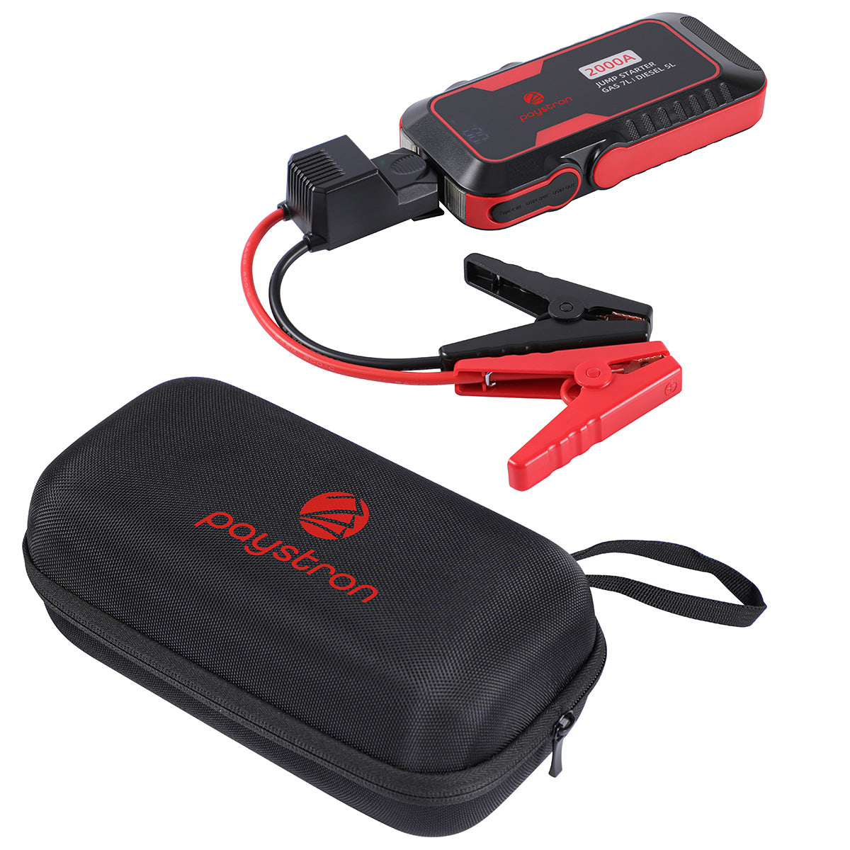 Black Pit Stop 12V 16000mAh Portable Jump Starter Kit