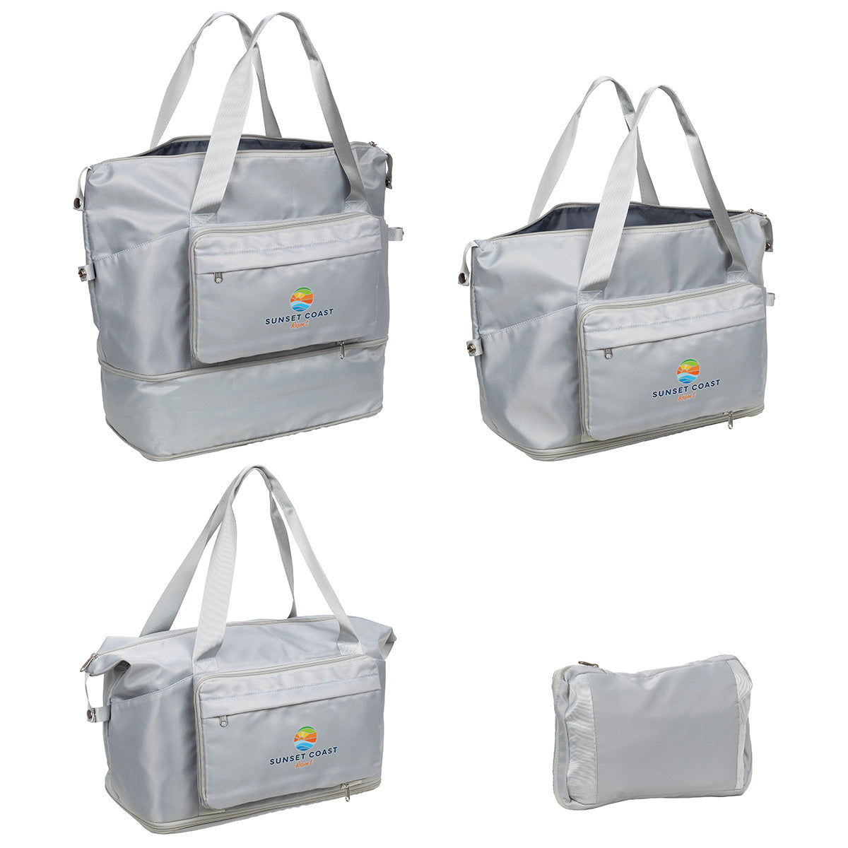 Black Caravan Expandable Polyester Travel Tote