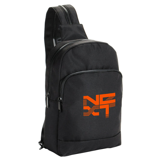 Black Nexus Split-Strap Microfiber Sling Backpack