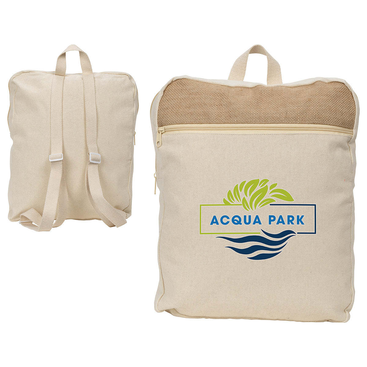 Natural Savanna Jute & Recycled Cotton Backpack