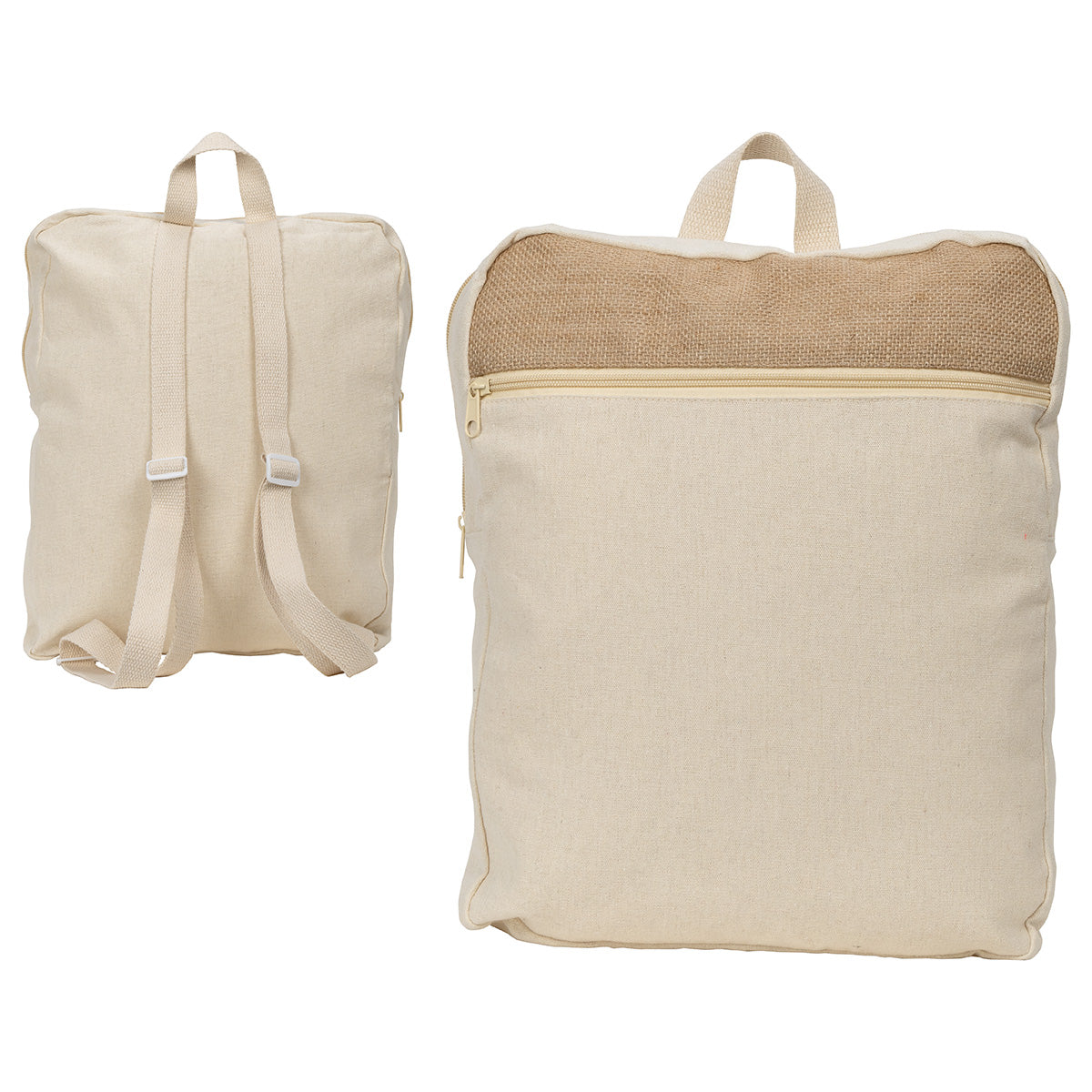 Natural Savanna Jute & Recycled Cotton Backpack