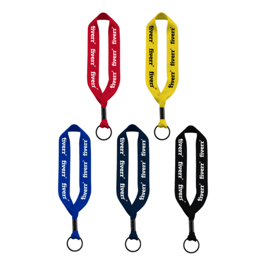 3/4" Polyester Key Chain with Crimp Split Ring