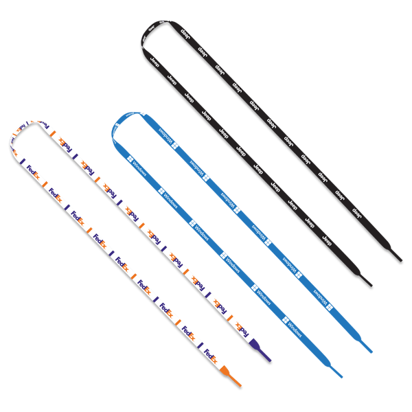 3/8" Dye-Sublimated Waffle-Weave Shoelaces (pair)