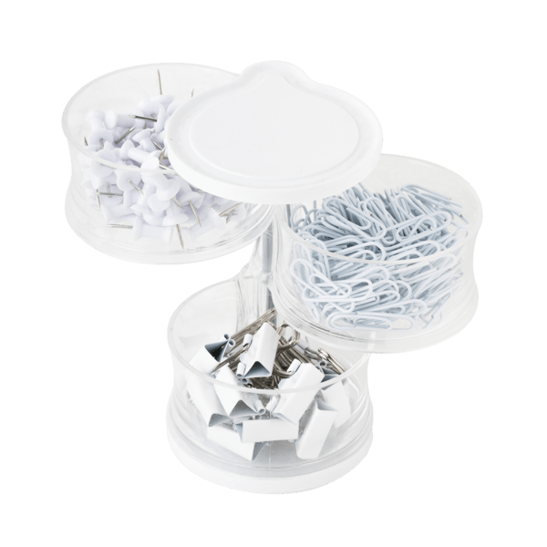 Tower of Clips and Push Pins