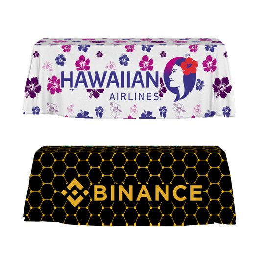 White Drape Openback 8ft Table Cloth