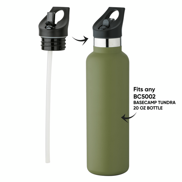 Black Flip-Top Straw Lid for BC5002
