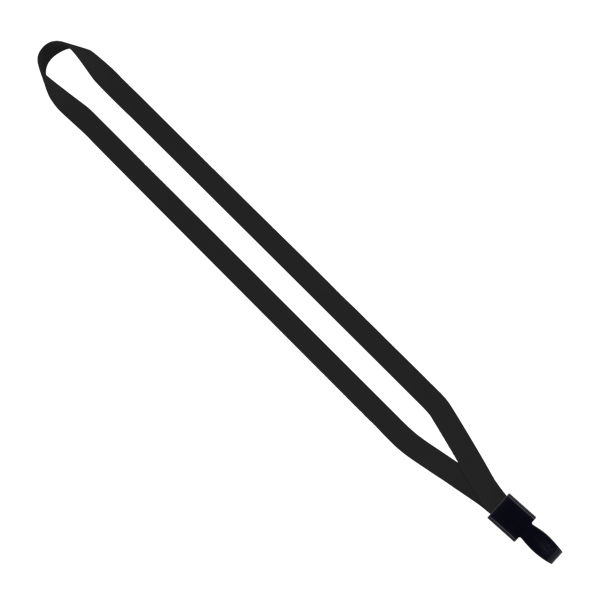 1/2" Polyester Lanyard with Non-Swivel Plastic Hook