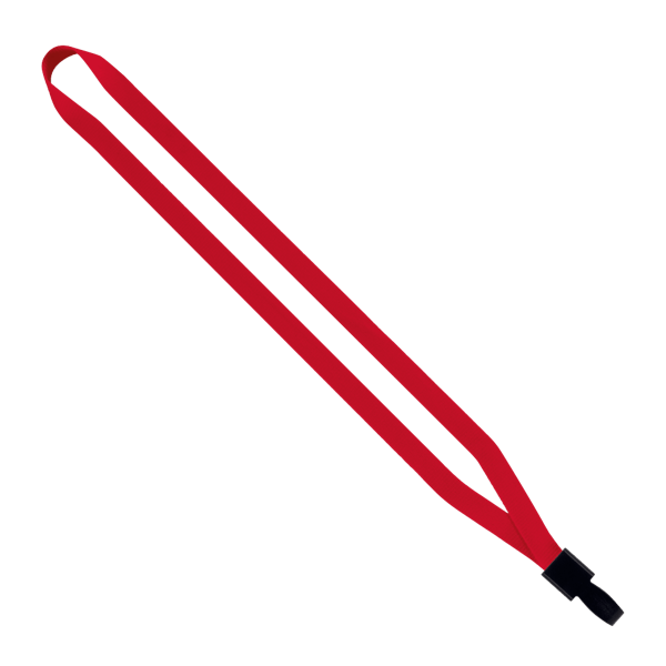1/2" Polyester Lanyard with Non-Swivel Plastic Hook