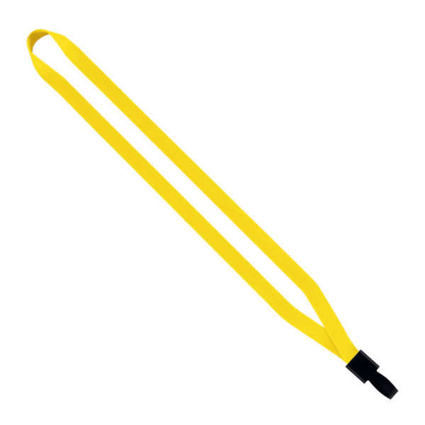 1/2" Polyester Lanyard with Non-Swivel Plastic Hook