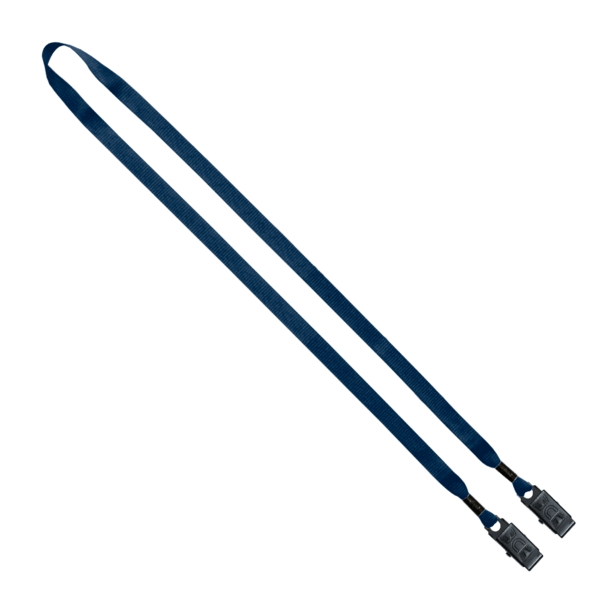 1/2" Polyester Double Bulldog Clip Lanyard