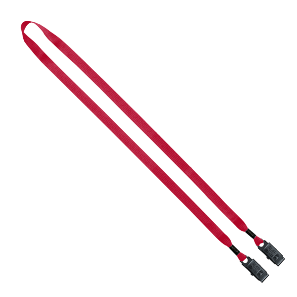 1/2" Polyester Double Bulldog Clip Lanyard